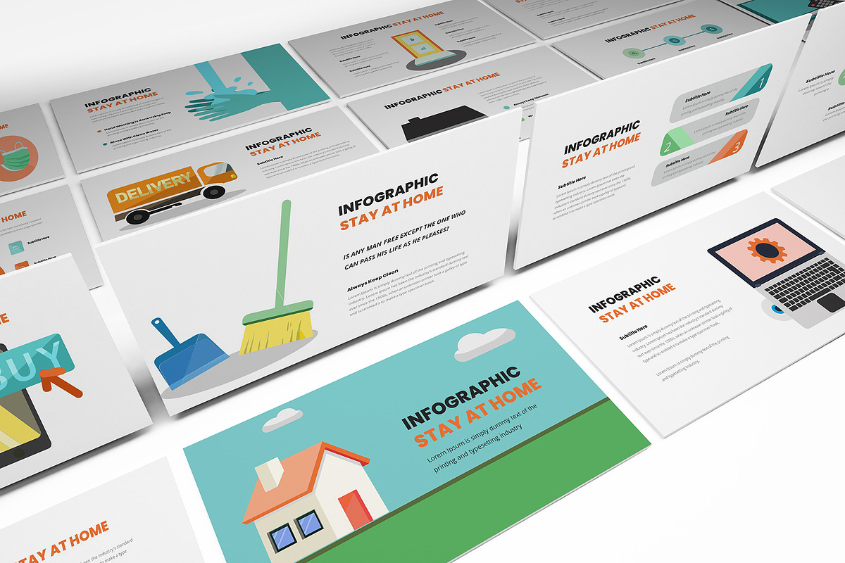Stay At Home Infographic GoogleSlide, a Presentation Template by Formatika Studio (Photo 1 of 10)