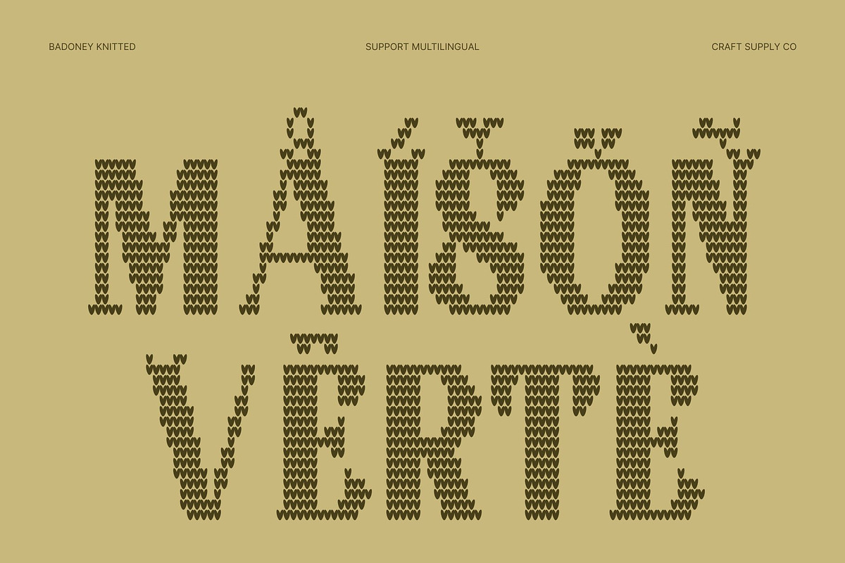 Badoney Knitted, a Serif Font by Craft Supply Co. (Photo 7 of 8)