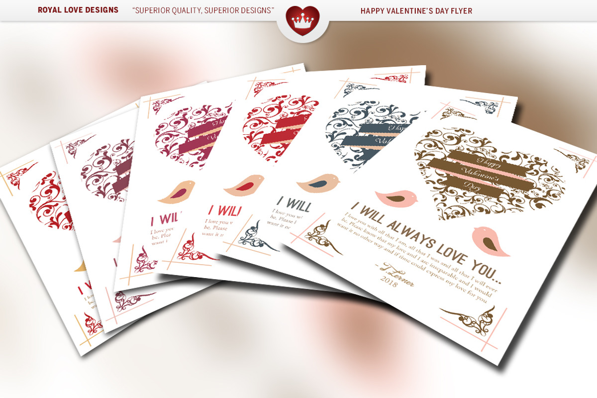 Happy Valentine's Day Flyer Template, a Flyer Template by Royallove (Photo 4 of 4)