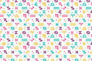 Zodiac signs color seamless pattern, a Texture Graphic by kotoffei (Thumbnail 1 of 2)