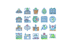green environment earth nature icons, an Object Illustration by pikepicture