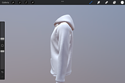 3D Model Hoodie for Procreate App, an Object 3D Model by Shorty Graphics Shop (Thumbnail 2 of 6)