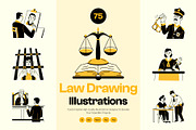 Law Drawing Illustration Set, a Person Illustration by Vectors Market (Thumbnail 1 of 9)