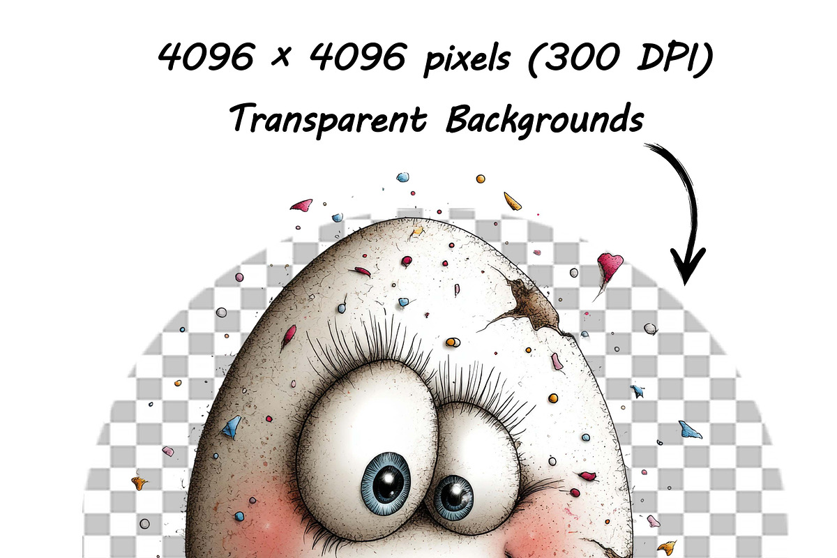 Funny Easter Eggs Clipart Whimsical, an Illustration by one-touch (Photo 13 of 18)