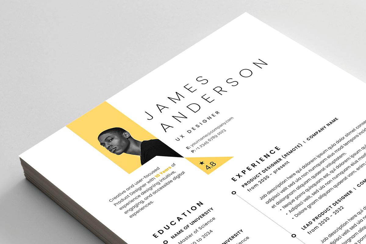 Minimal Resume, a Resume Template by Reuix Studio (Photo 5 of 5)
