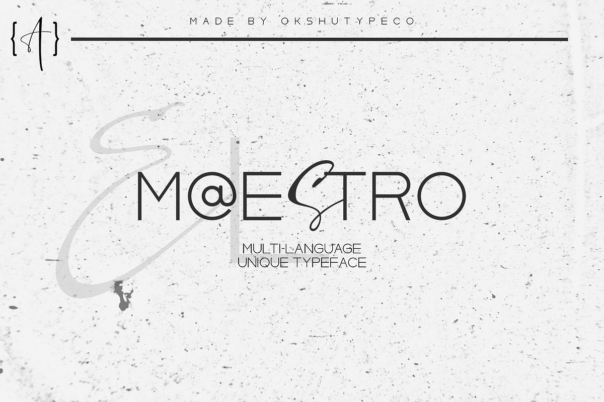 El Maestro, a Script Font by Alexander Tiunov (Photo 1 of 8)