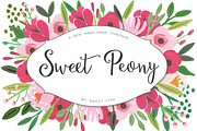 Sweet Peony, a Script Font by Emily Spadoni (Thumbnail 1 of 4)