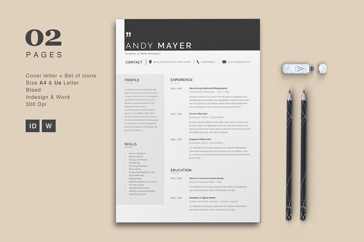 Resume Andy, a Resume Template by Astut (Photo 1 of 3)