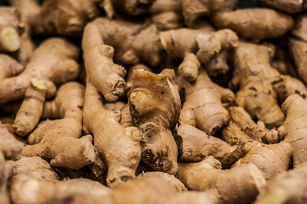 Ginger root closeup
