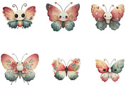 Whimsical Butterfly Clipart, an Illustration by Designking (Thumbnail 5 of 5)