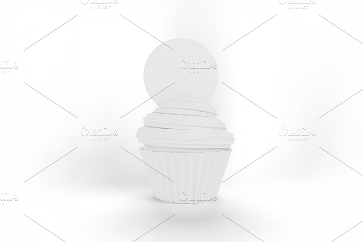 Cartoon I Heart Mom Cupcake Mockup, a Merchandise Mockup by Qaleb Studio (Photo 2 of 2)