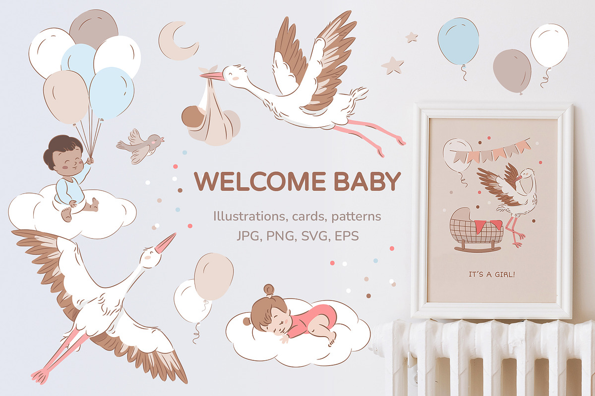 Welcome baby, a Decorative Illustration by Vasylyka (Photo 1 of 7)