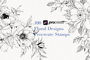 Garden flowers procreate brushes, a Brush Add-On by AnnaPolitmerskaja (Thumbnail 1 of 5)