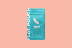 Zip Sachet Mockup. Flat Empty Pouch