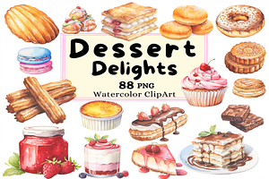 Dessert Delights Collection Clipart