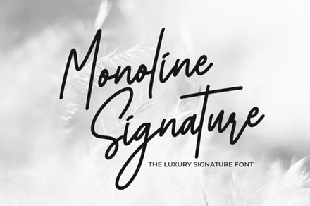 Monoline Signature Font