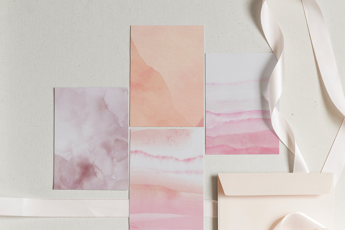 Pink watercolour backgrounds, a Texture Graphic by Katie Lisker (Photo 2 of 4)