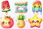 Kawaii Sweet Summer Food Clipart, a Graphic by CitraGraphics (Thumbnail 3 of 4)