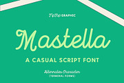 Mastella - Casual Script Font, a Script Font by Tiptop Graphic (Thumbnail 1 of 10)