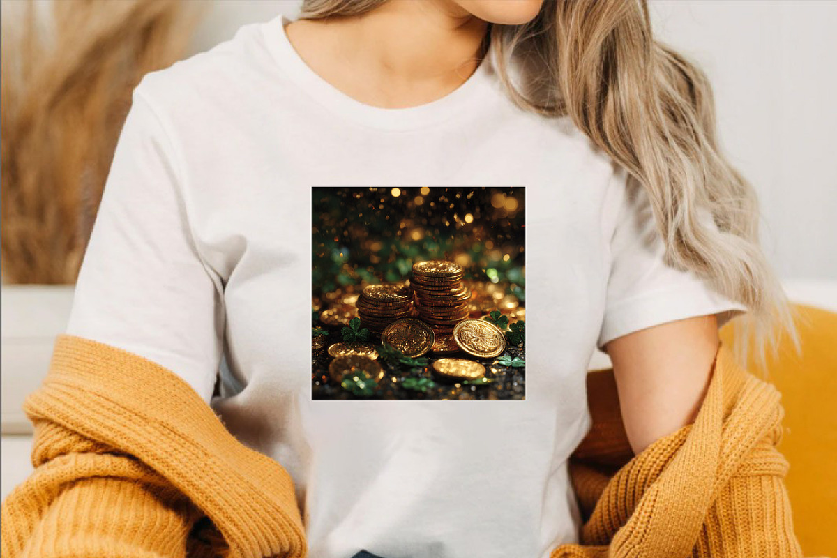 Gold Coins Pile St Patrick’s Backgro, a Background Graphic by SVGArt (Photo 6 of 8)