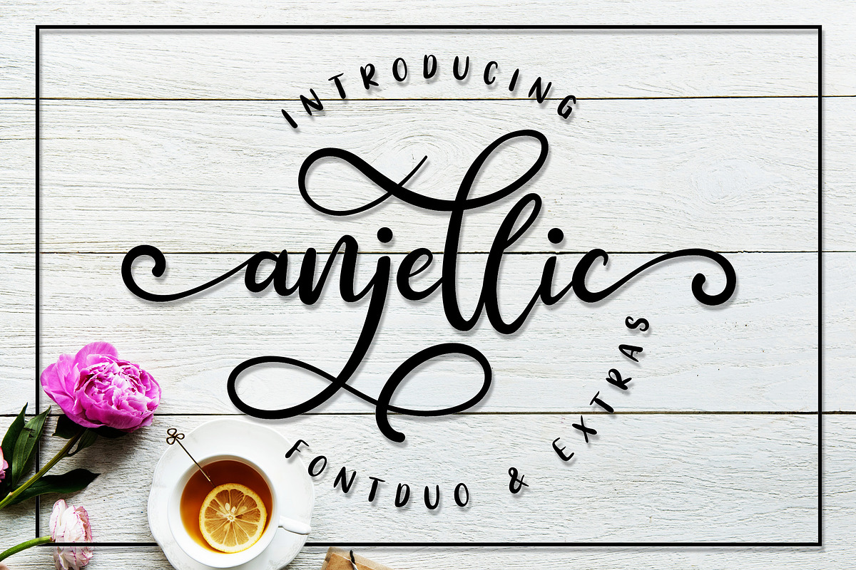 Anjellic // Font Duo & Extras, a Script Font by Bluestudio (Photo 10 of 10)