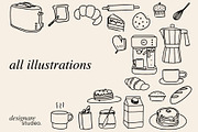 Bakery&Breakfast Illustrations, a Decorative Illustration by ginni illustrations (Thumbnail 6 of 6)