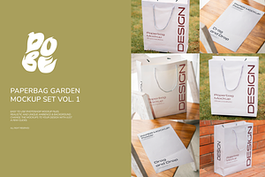 Paperbag Garden Mockup Set Vol 1, a Packaging Mockup by DOBE Studio