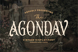 Agondav - Victorian Vintage Font, a Blackletter Font by Imoodev