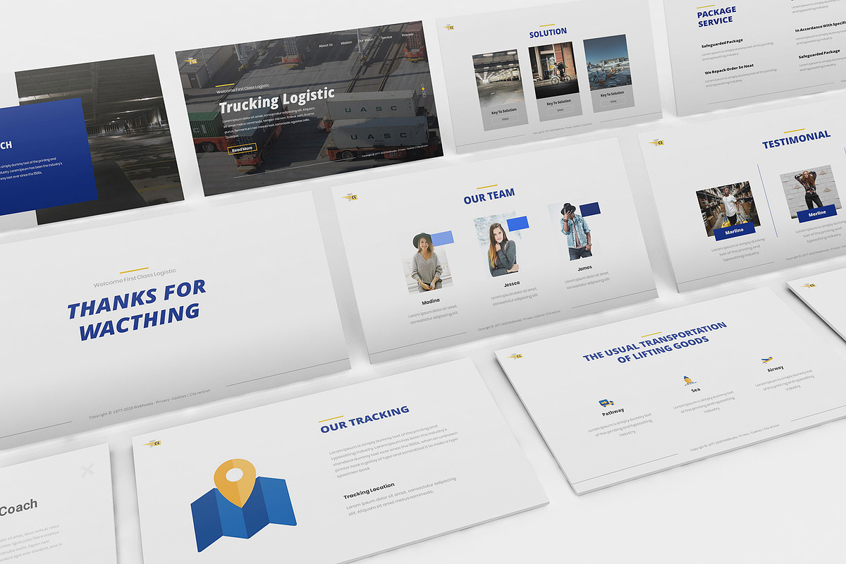 Tracking Logistic Powerpoint, a Presentation Template by Formatika Studio