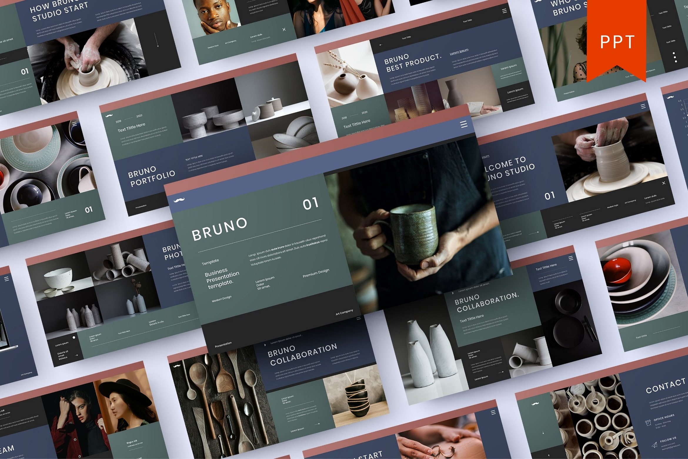 Bruno – Business PowerPoint Template, a Presentation Template by Dens ...