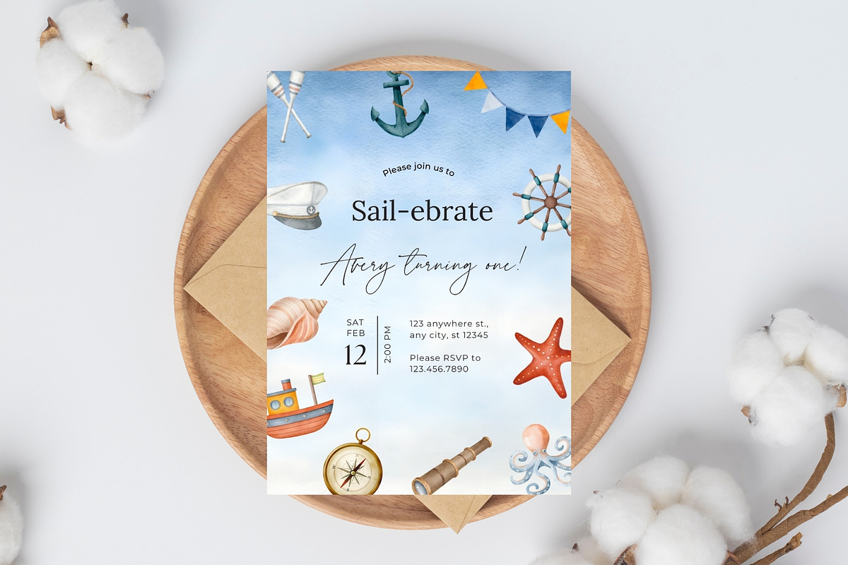 Watercolor Nautical Clipart Set, an Illustration by CropUp Creative (Photo 6 of 7)