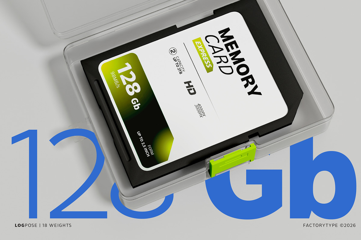 LogPose — Modern Geometric Sans, a Sans Serif Font by FactoryType Studio (Photo 9 of 10)