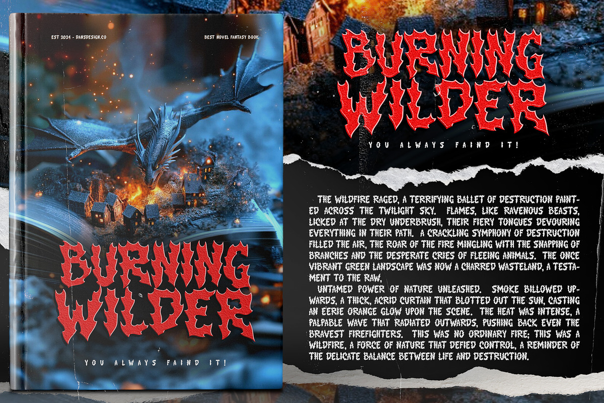Ember Molten Fire Graffiti Metal, a Blackletter Font by dansdesign (Photo 5 of 12)