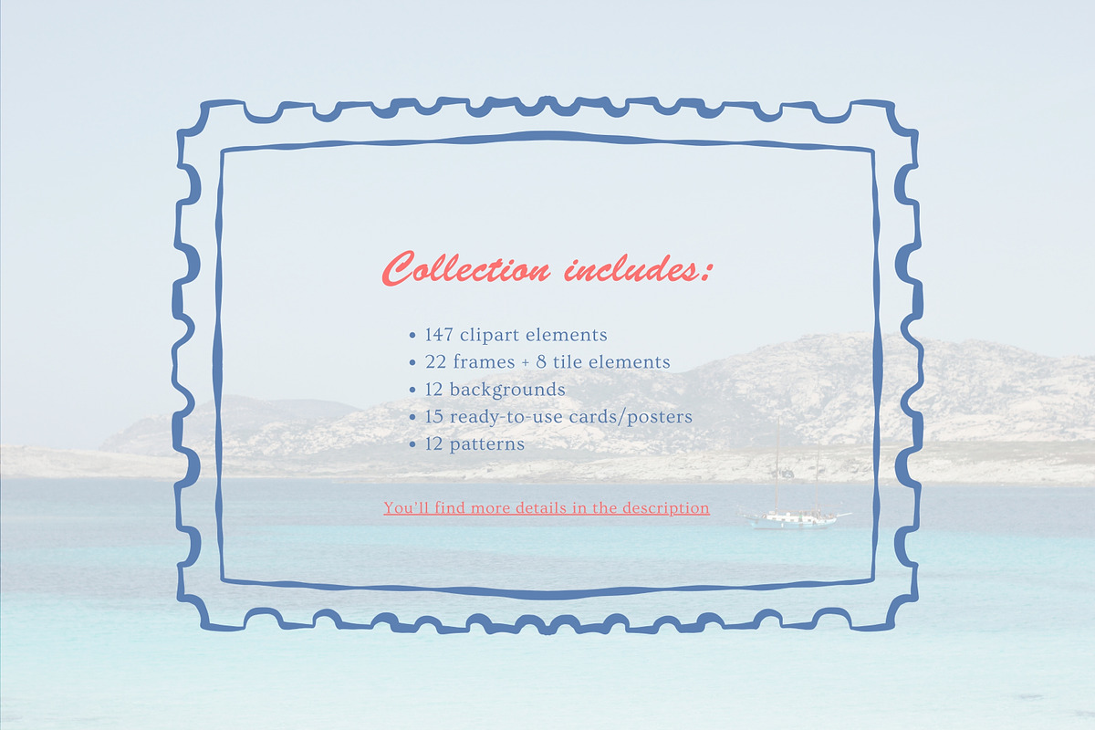 Amalfi coast hand-drawn clipart, a Decorative Illustration by CapriceMeDesigns (Photo 2 of 17)