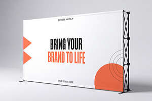 Exhibition Backdrop Banner Mockup, an Advertising Mockup by graphypix