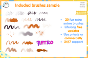 Anime Nostalgia Retro Brushes, a Brush Add-On by Cozy Brushery (Thumbnail 4 of 11)