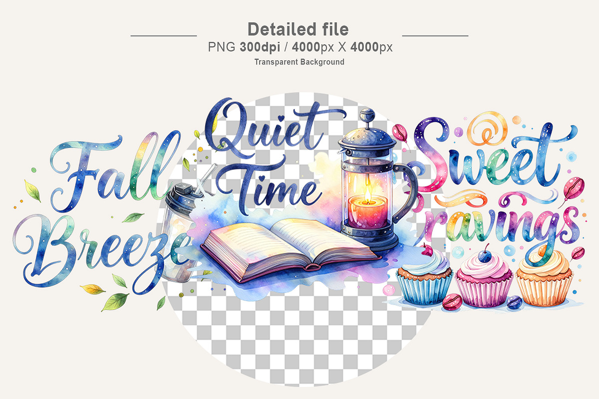 Autumn Coffee & Treats Sublimation, an Illustration by Artnoy (Photo 3 of 8)