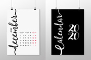 Calendar 2020 Design Vector Set., a Poster Template by Bordo (Thumbnail 7 of 7)