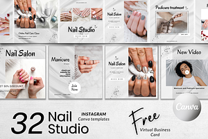 32 MANICURE Instagram Canva Template