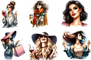 Sassy Woman Watercolor Clipart, an Illustration by Designking (Thumbnail 3 of 5)
