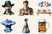 Man’s Birthday Clipart, an Illustration by OK Design (Thumbnail 3 of 5)