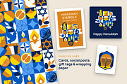 Hanukkah Geometric Mosaic Kit, a Seasonal Illustration by Lettering_Logo (Thumbnail 6 of 8)