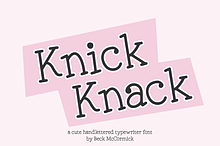 Knick Knack Typewriter Font