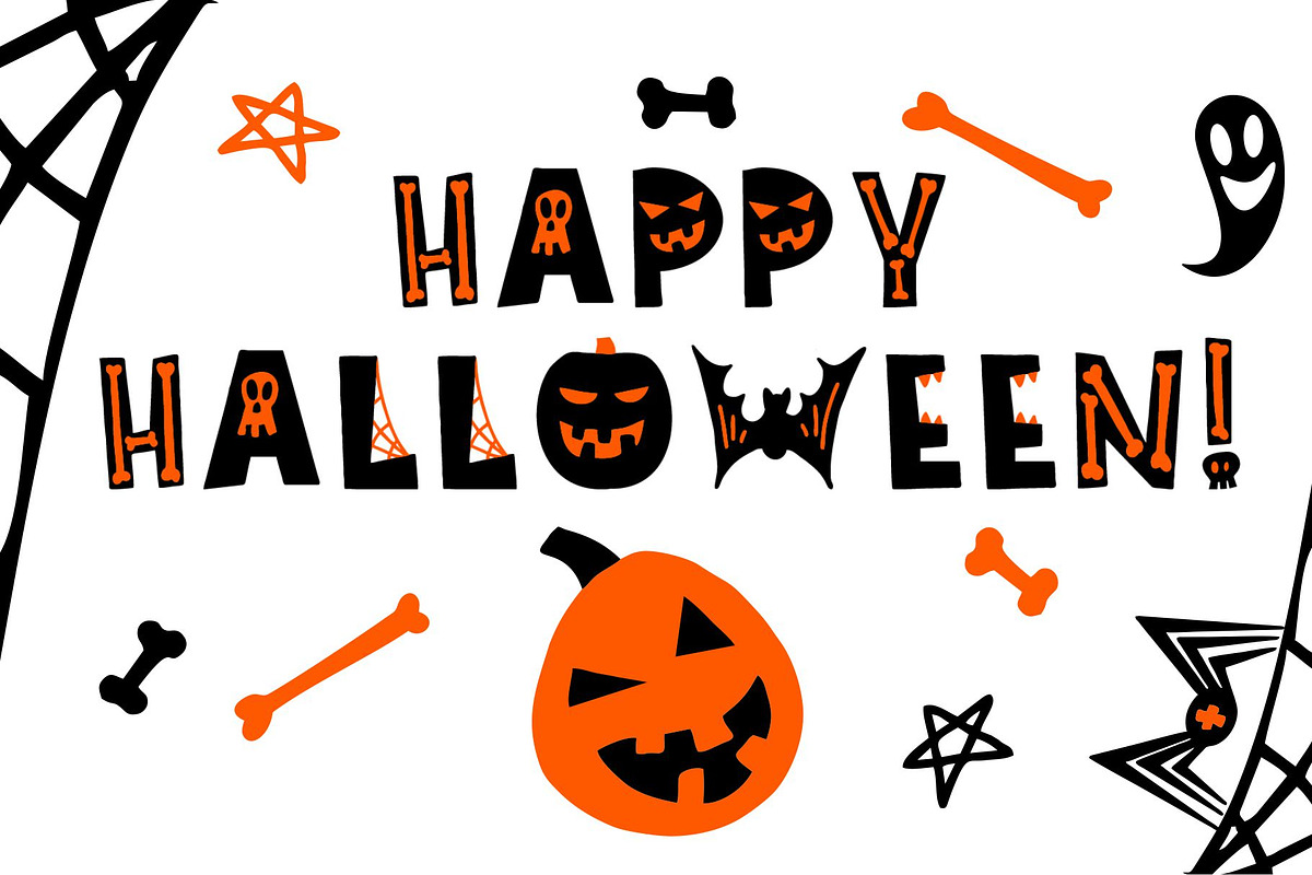 Halloween color font, a Font by Malena (Photo 7 of 8)