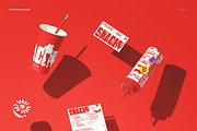 Floating Fast Food Branding Mockup, a Packaging Mockup by creatsy5 (Thumbnail 4 of 6)