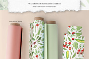 VEGGIE Watercolor vegetables pattern, a Pattern Graphic by AnnaTkachi (Thumbnail 5 of 6)