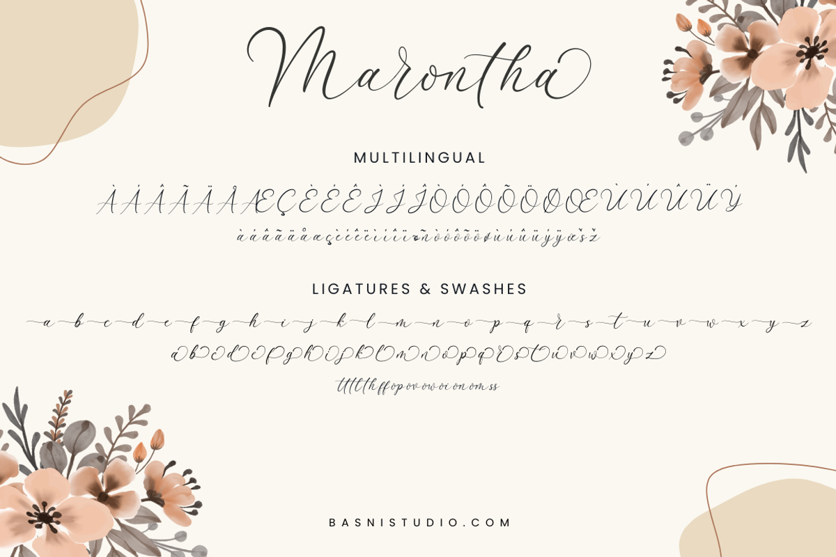 Marontha Copperplate Script, a Script Font by Basnistudio (Photo 9 of 10)