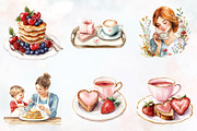 Mother's Day Brunch Watercolor Png, an Illustration by RobertsArt (Thumbnail 6 of 7)