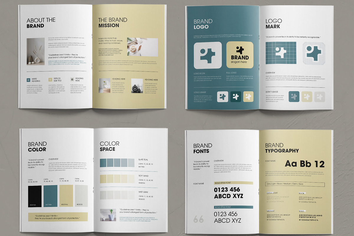 Minimalist Brand Guideline Template, a Brochure Template by ContestDesign (Photo 2 of 3)