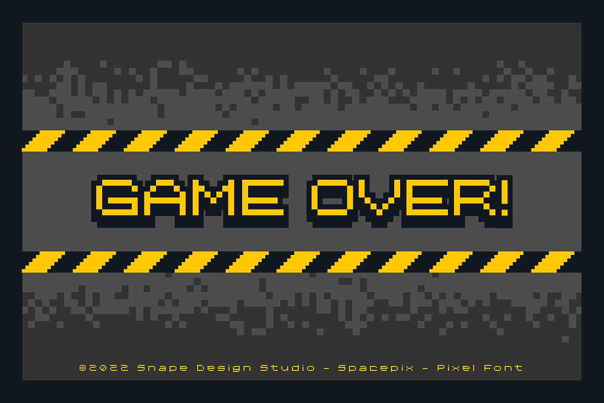 Spacepix - Pixel Font, a Font by Snape Design Studio (Photo 4 of 5)